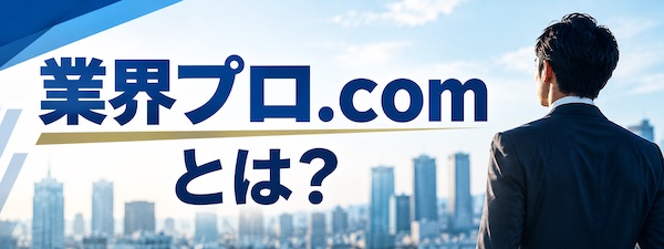 「業界プロ.com」とは?特徴・評判やハイクラス転職支援の強みを徹底解説