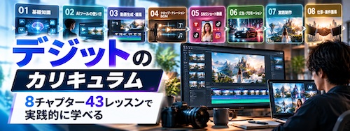 デジットとは?AI動画生成・編集を未経験から学べるスクールの特徴・料金・評判を解説