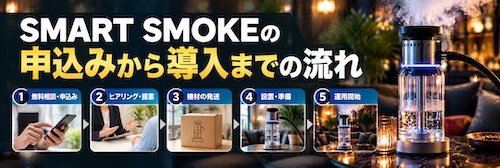 SMART SMOKE(スマートスモーク)の評判は?店舗向け電気シーシャの5つの特徴・料金・注意点を解説
