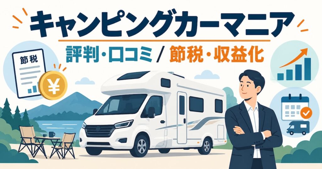 キャンピングカーマニアの評判・口コミは？節税・収益化の仕組みと注意点を解説