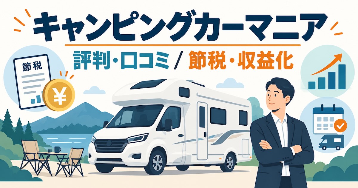 キャンピングカーマニアの評判・口コミは?節税・収益化の仕組みと注意点を解説